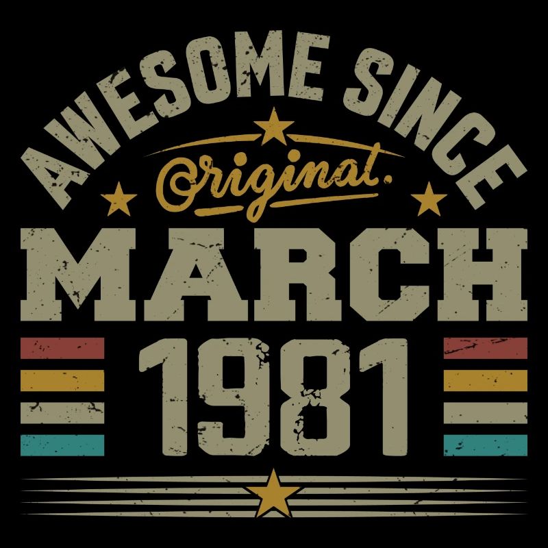 Mars 1981 Anniversaire Idée Cadeau Vintage 1981