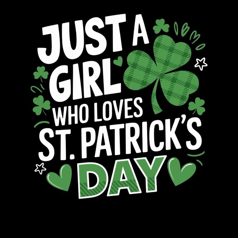 Juste une fille qui aime le trèfle de la Saint-Patrick