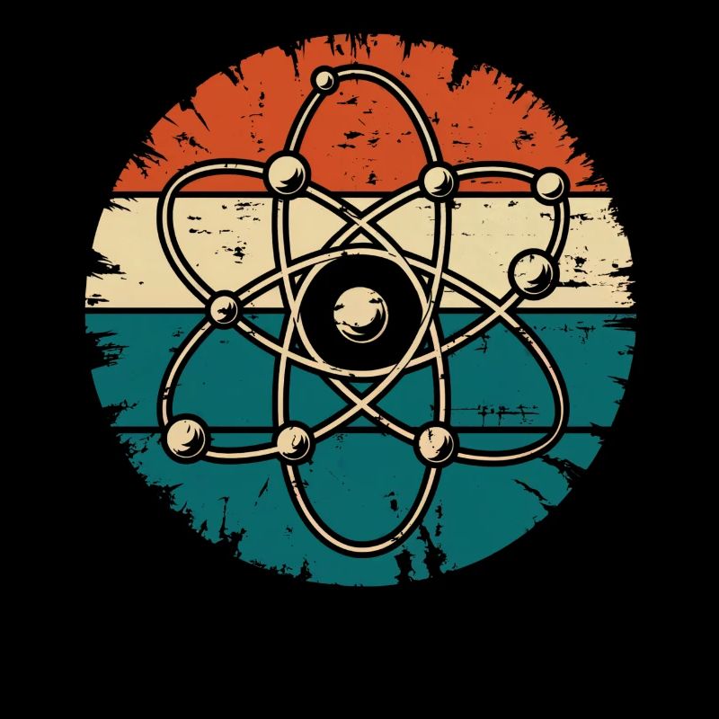Retro Atom Art Biology Physics Chemistry Science