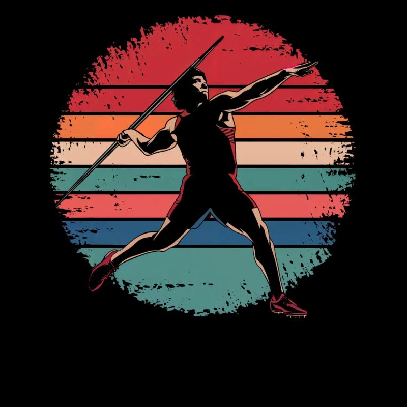 Rétro Vintage Javelot Lancer Athlétisme
