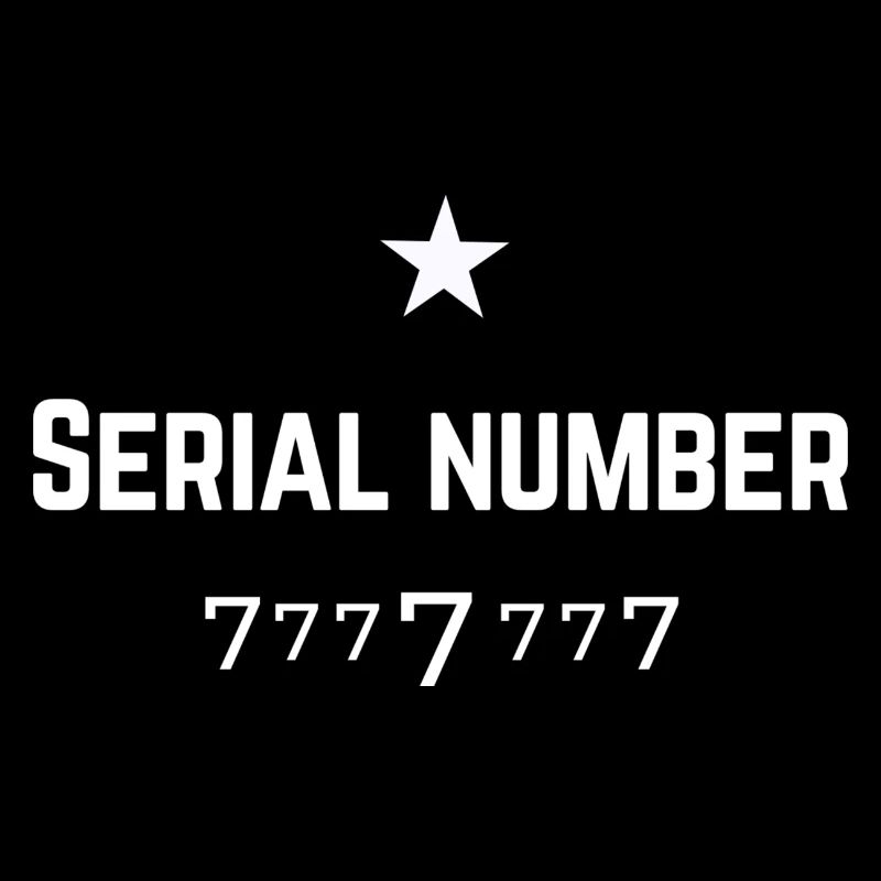 Serial Number 7777777 (star)
