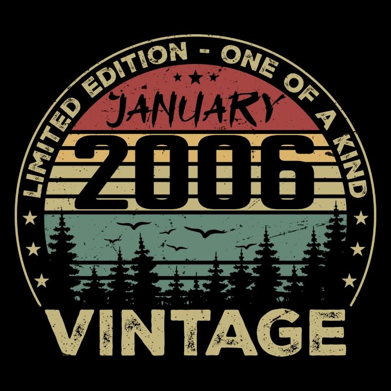 Vintage Janvier 2006 Anniversaire Janvier 2006