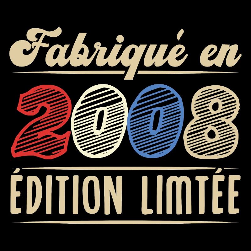 Fabriqué en 2008, Vintage cadeau d'anniversaire