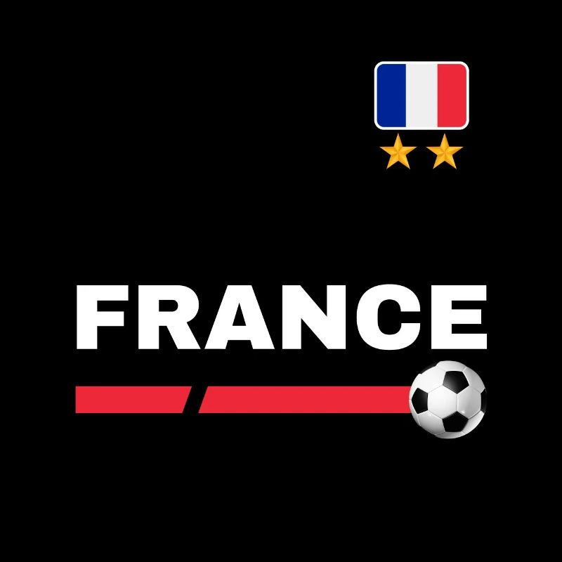 Fußball Supporter Frankreich 2 Sterne Team