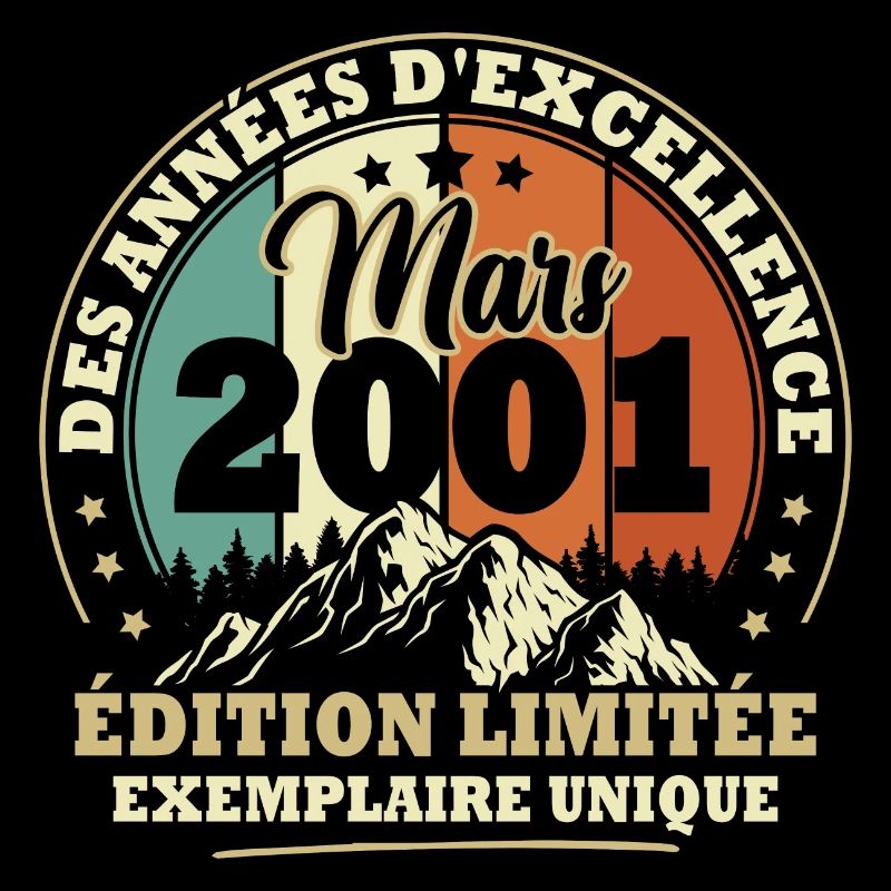 Vintage cadeau d'anniversaire née en Mars 2001
