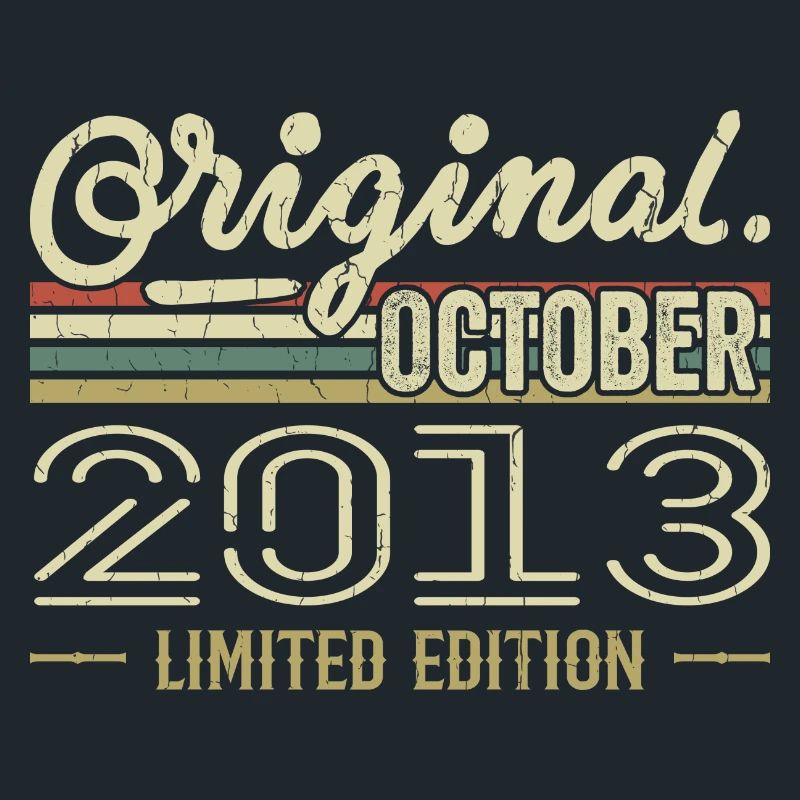 Born in October 2013 Retro Birthday October 2013
