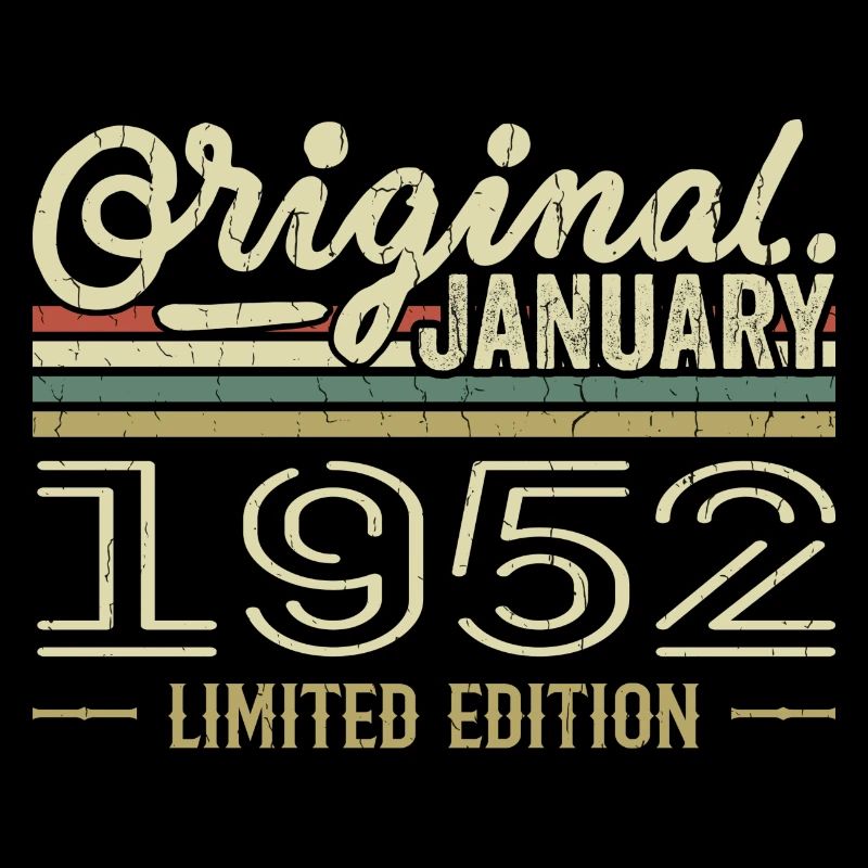 Janvier 1952 anniversaire Janvier 1952 cadeau 1952