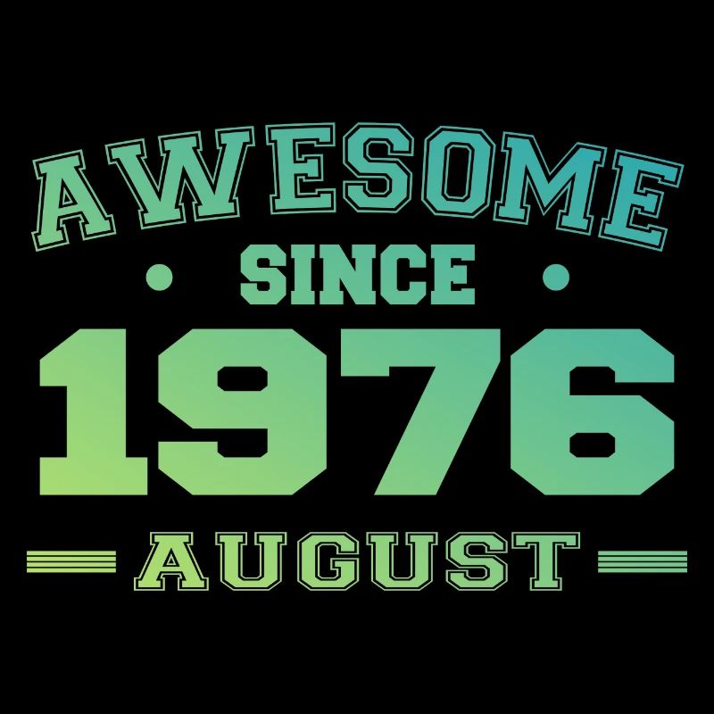 1976 Août Année Naissance Anniversaire Août 1976