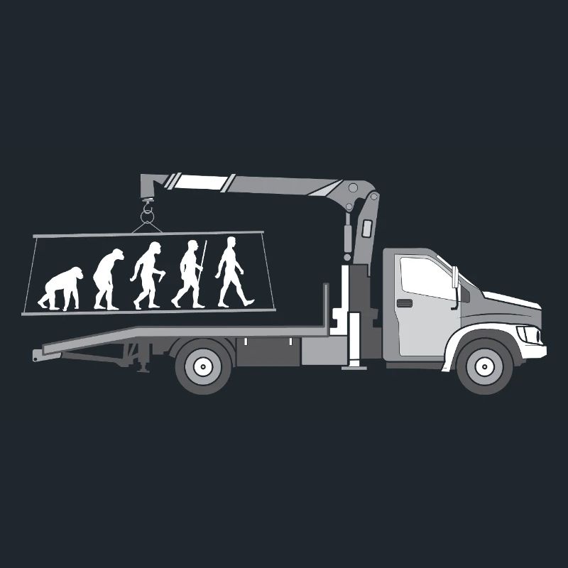 Abschlepper Evolution Silhouette Minimalistisch