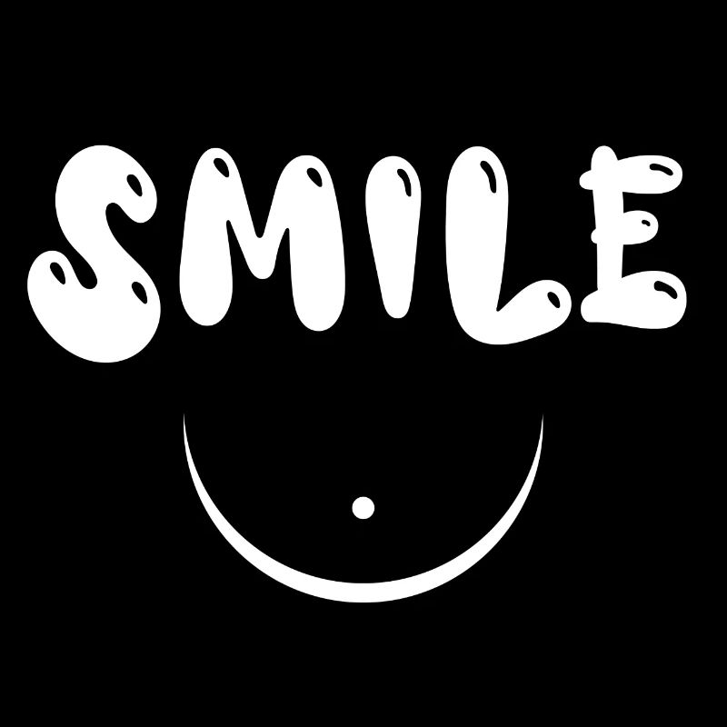 smile in white color
