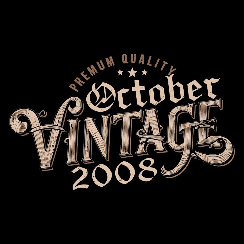 Octobre Cadeau D'anniversaire | Né en Octobre 2008
