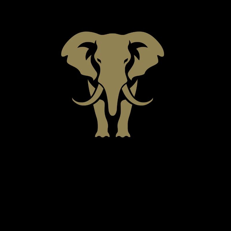 Elephant Silhouette White Logo