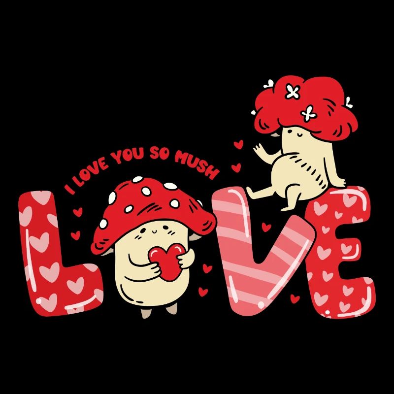 Champignons Amour Coeur Couples Champignons Dictons Saint Valentin