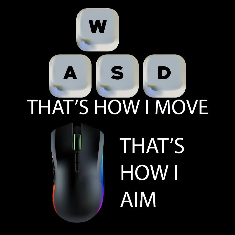 WASD Aim Gaming Zocken Videospiel, PC, Computer