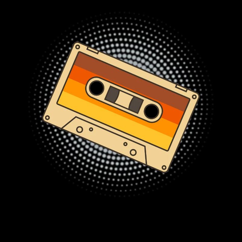 Old School Cassette Music Retro Design