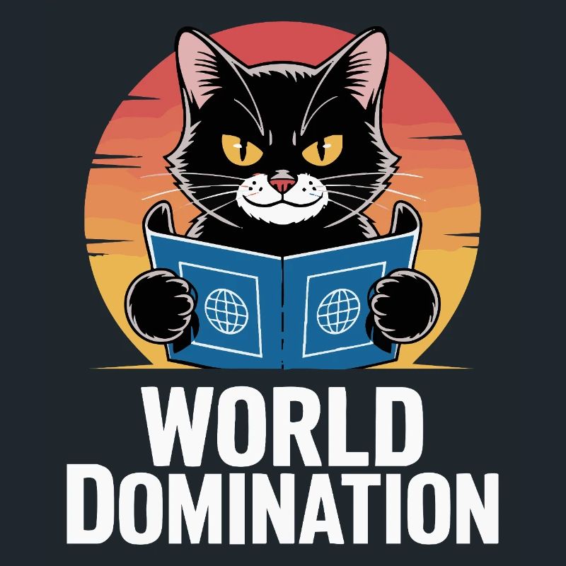World domination – cat with big plans