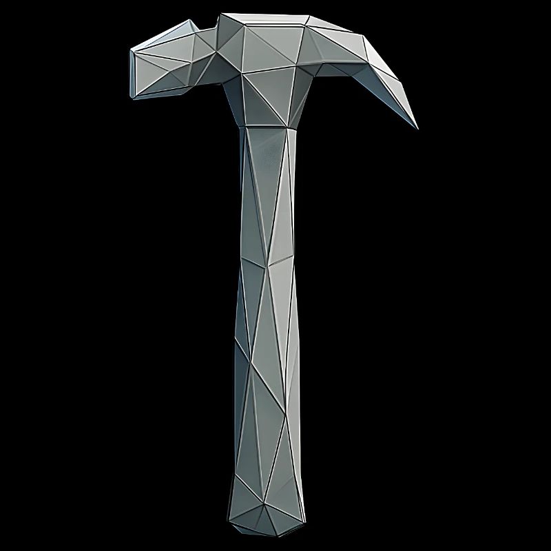 Low Poly Hammer - Artisan Tool