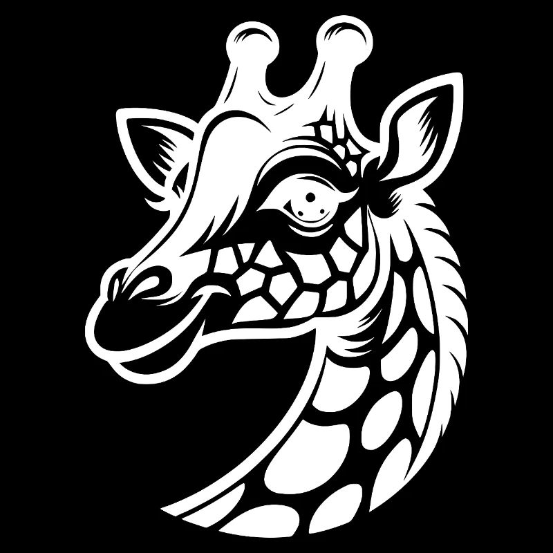 Petite girafe mignonne avec un look mignon