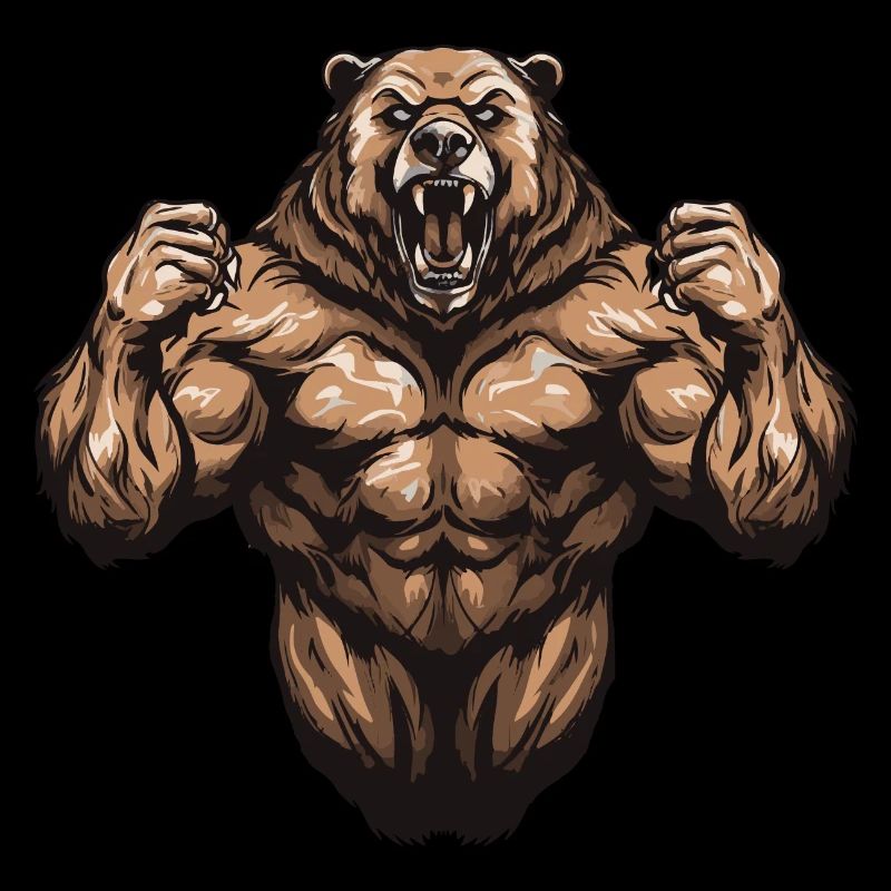 Muscles du grizzli de l’ours