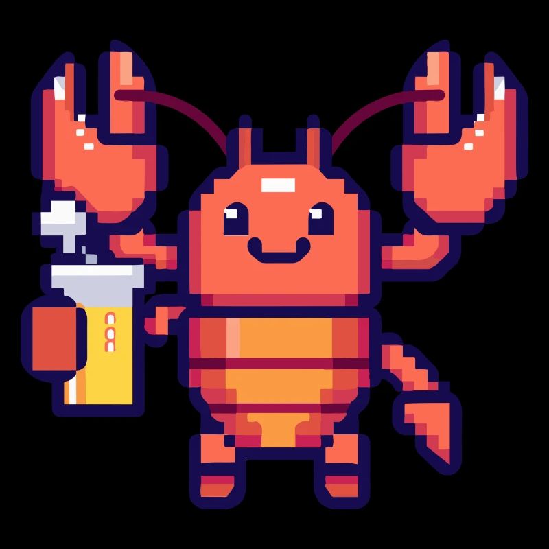 Hummer Krebs Bier Pixel