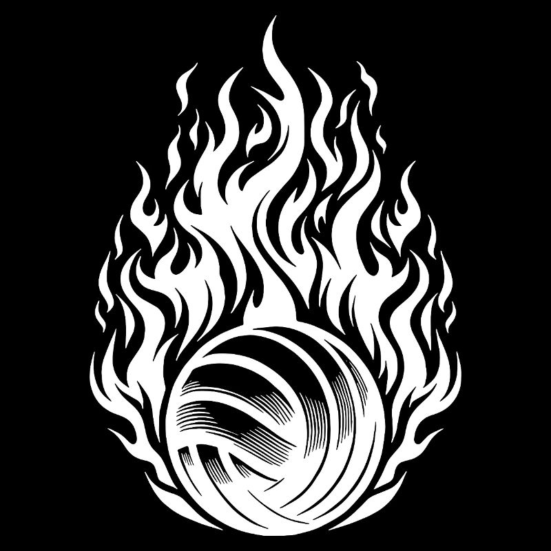 Hot Training Ball Volleyball Flames
