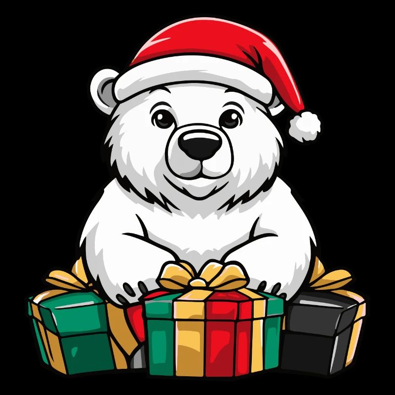 Eisbär Weihnachten Comic Geschenke Polar bär