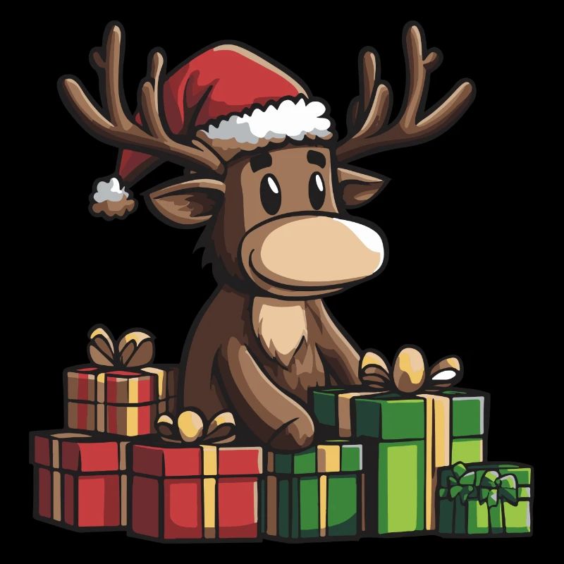 Cadeaux de bande dessinée de Noël Moose