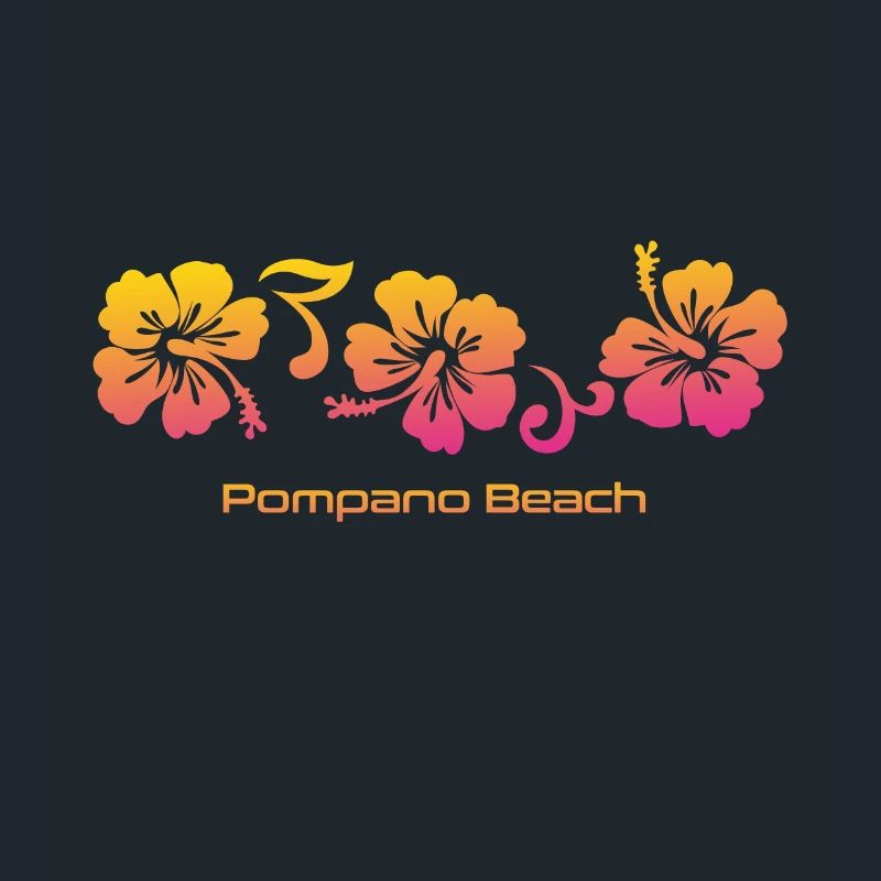Pompano Beach Florida Hibiscus Souvenir Vacation