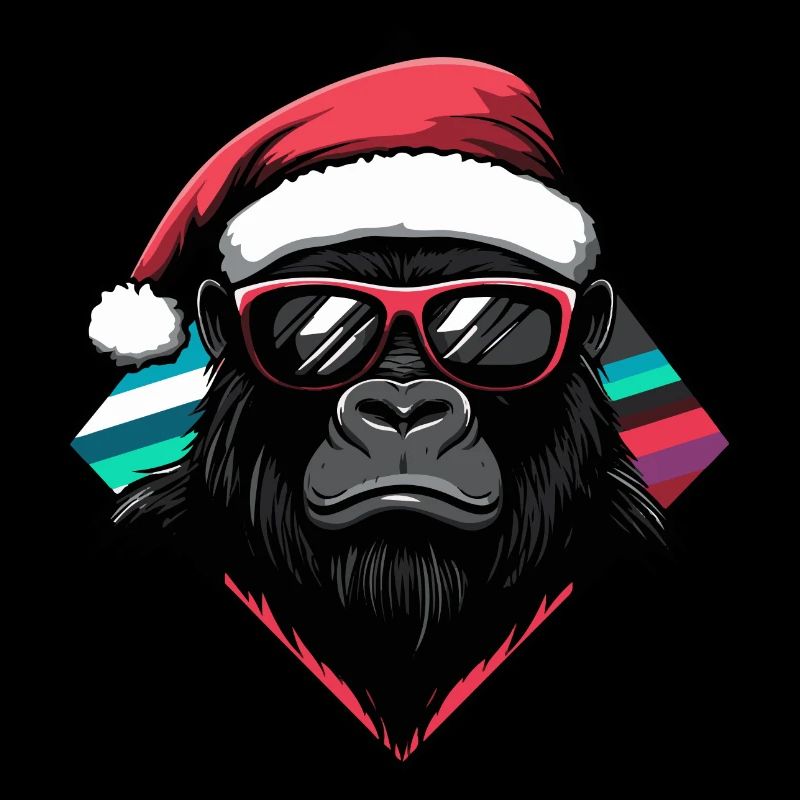 Gorille Noël Cool
