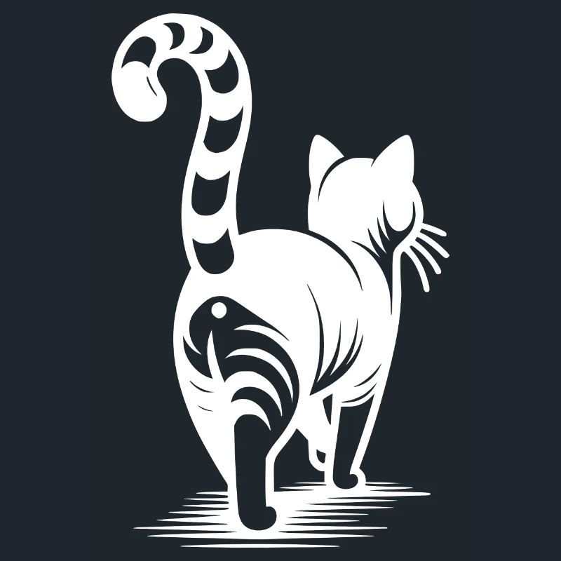 Pretty cat silhouette Simple and elegant