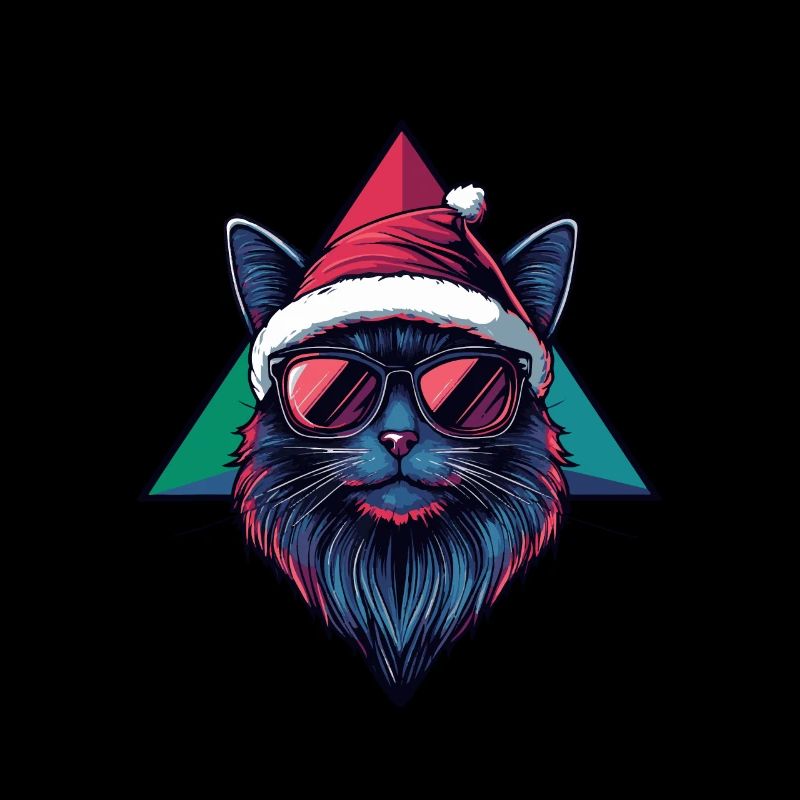 Katze Weihnachten Cool