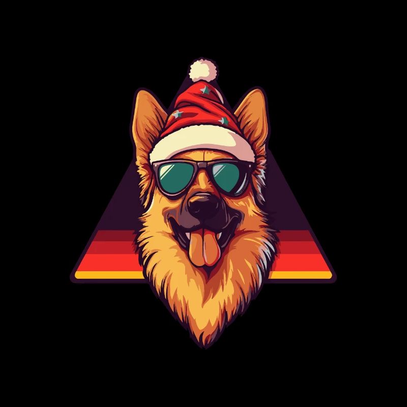 Schäferhund Hund Weihnachten Cool