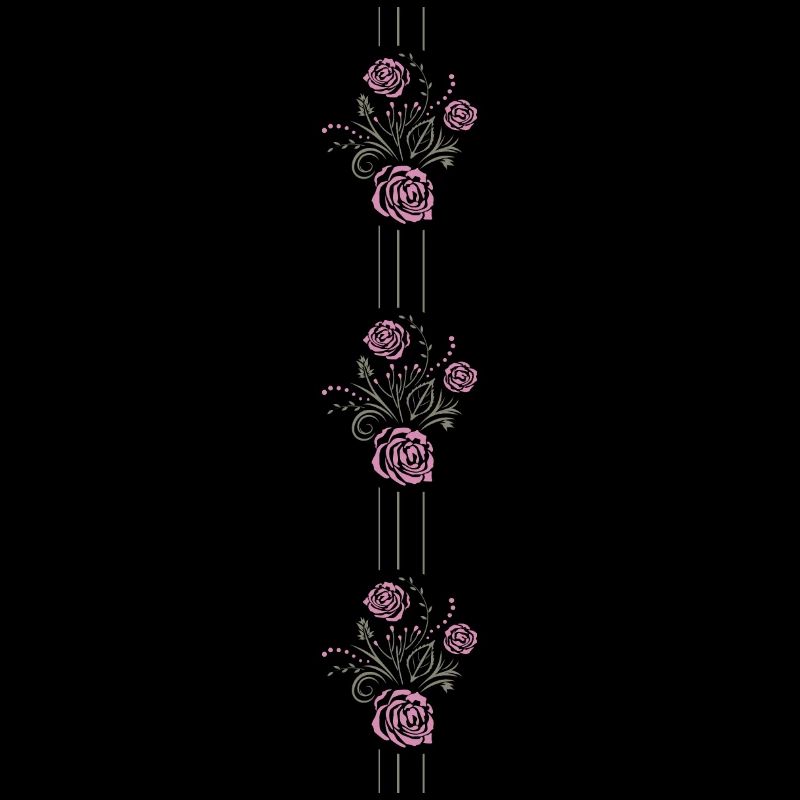Bordure avec roses stylisées
