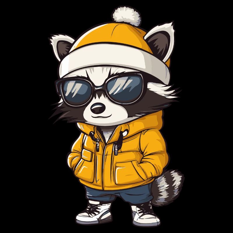 Waschbär Winter