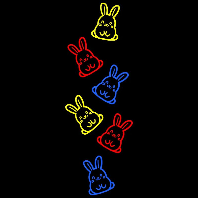 Lapin multicolore lapin de Pâques symbole Pâques