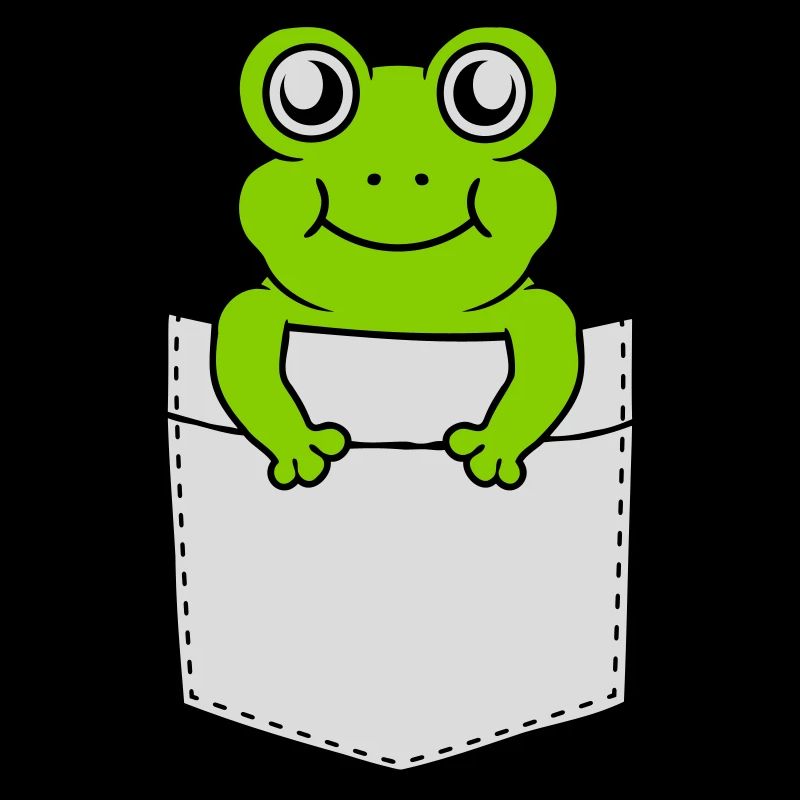 Poche de poitrine petite grenouille douce