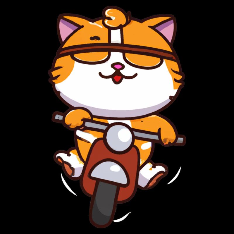 Chat avec moto