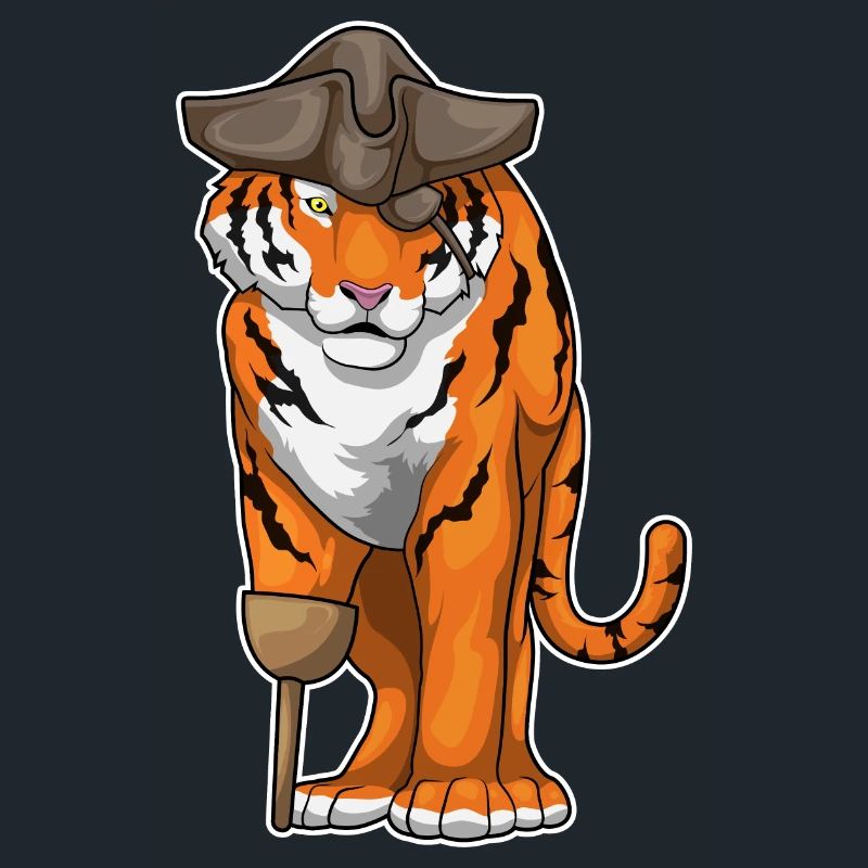 Tiger Pirate Coup de jambe en bois