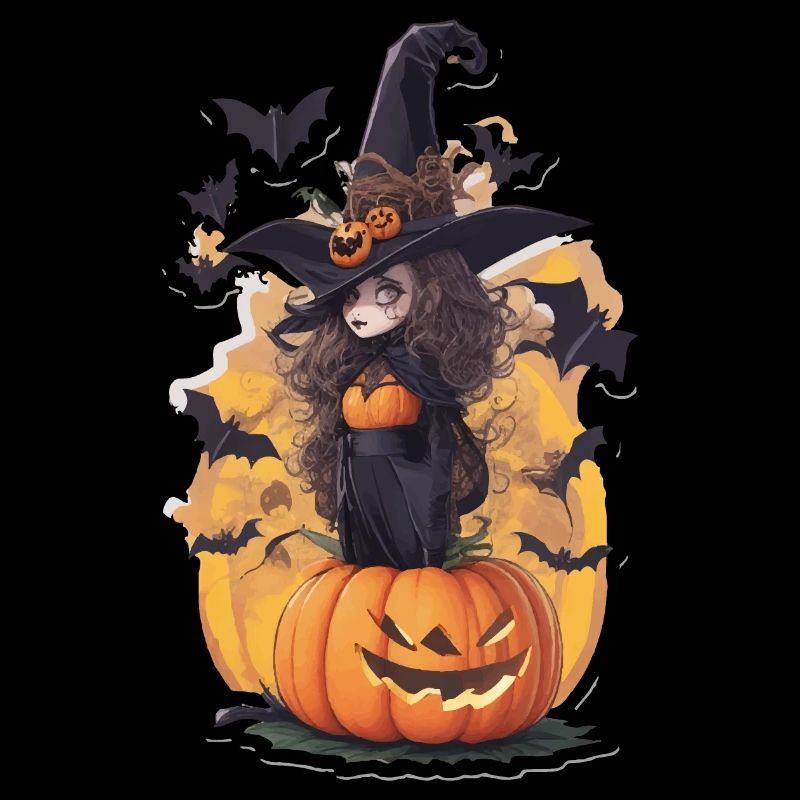 Helloween Kürbis Hexe