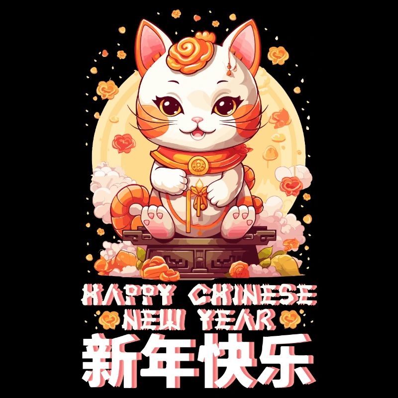 Happy Chinese New Year 2024 Lucky Cat Matching