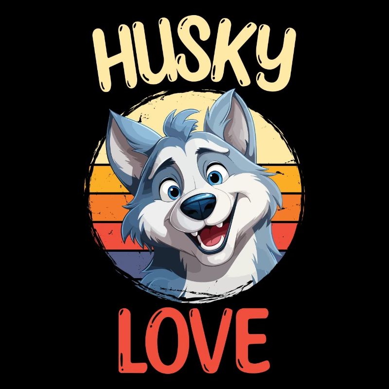Husky Liebe Hund Schlittenhund Hunderasse Winter