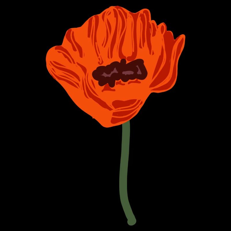 roter blühender Mohn