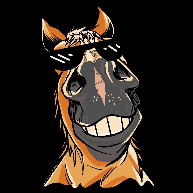 Meme Pferd Pferde Brille Sonnenbrille