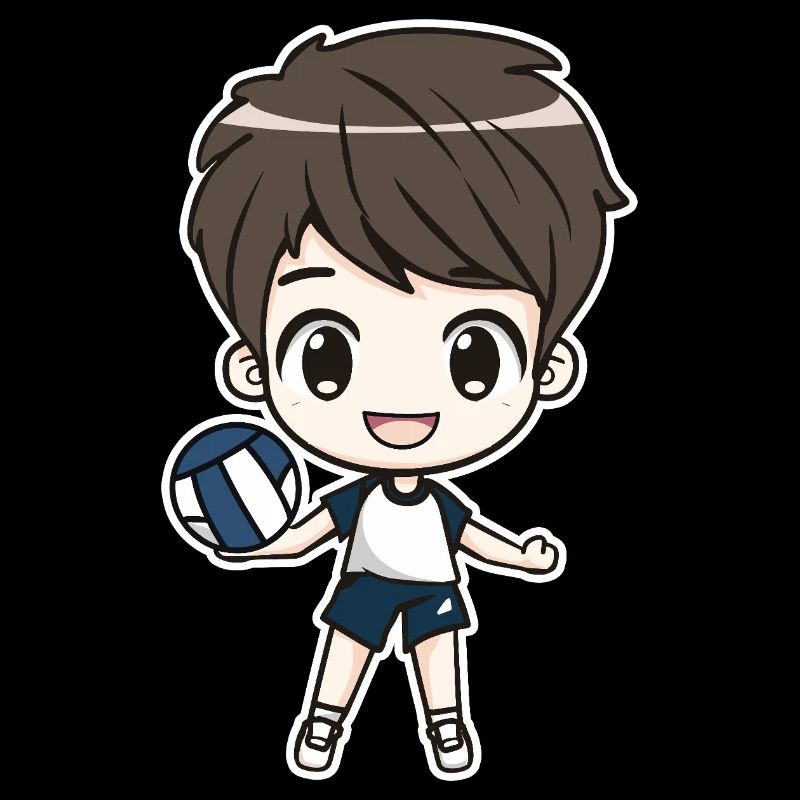 Petit joueur de volley-ball garçon