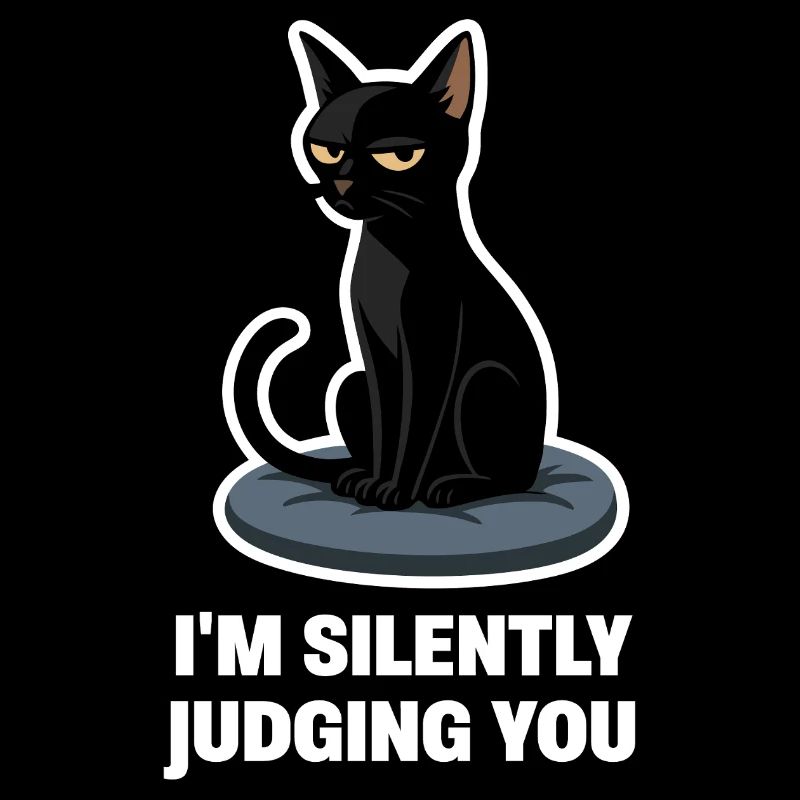 Je ne fais que te juger – Sarcastic Black Cat Design