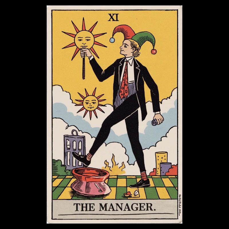 Le Manager Conception de cartes de tarot drôle