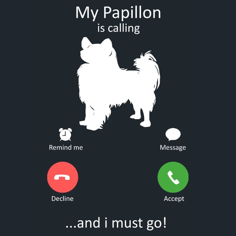 Interface de téléphone intelligent Papillon Dog Calling