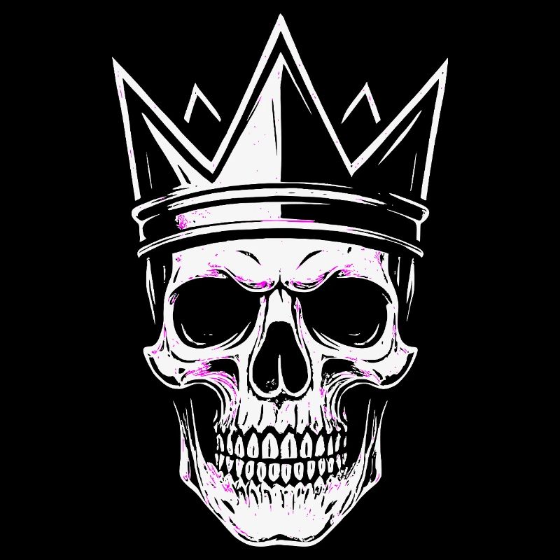 Skull King Skull Crown Motif
