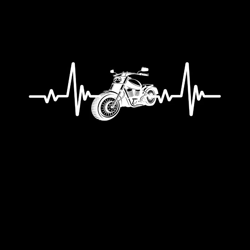 Motorradfahrer Herzschlag Linie Motorrad Geschenk