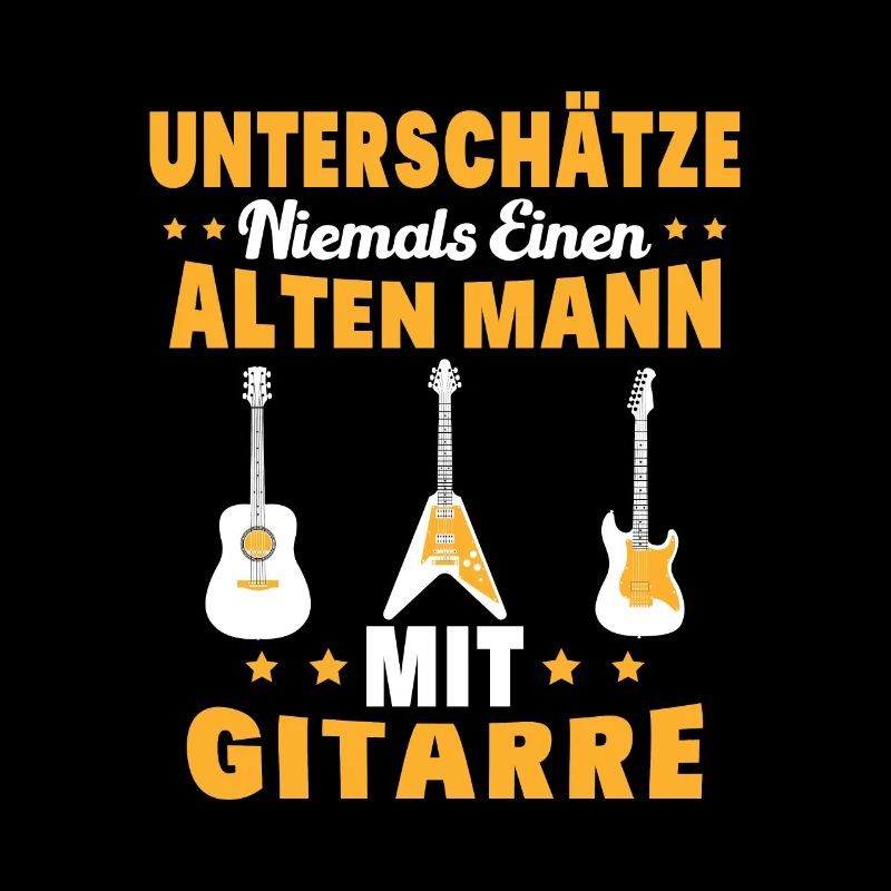 Unterschätze Alten Mann Gitarre